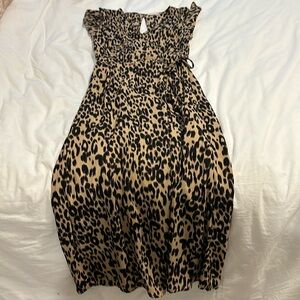 Leopard midi dress